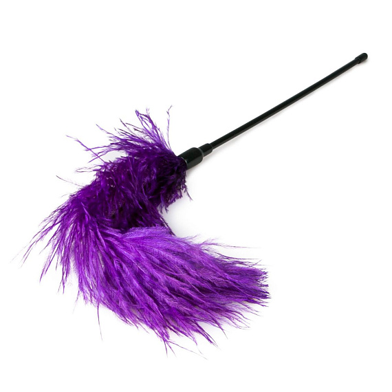 Тиклер с фиолетовыми перышками Feather Tickler - 54 см. - поливинилхлорид (ПВХ, PVC)