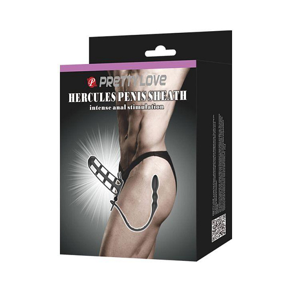 Насадка на пенис со съемным анальным стимулятором Hercules intence anal stimulation - фото 8
