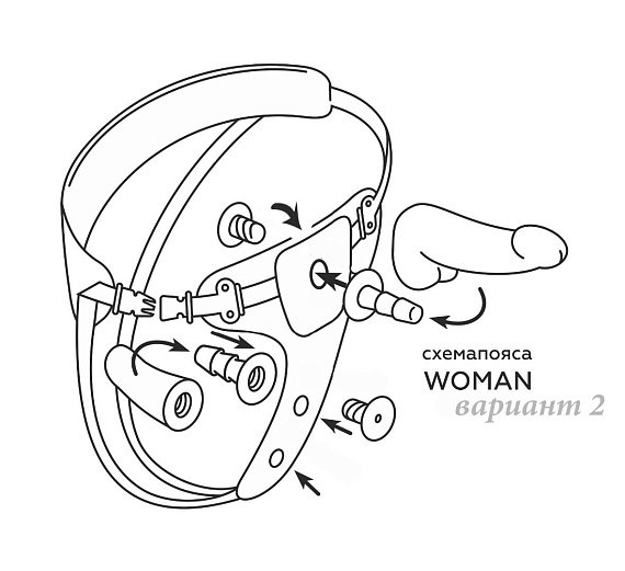 Реалистичный страпон Woman Midi с вагинальной пробкой - 19 см. - фото 10
