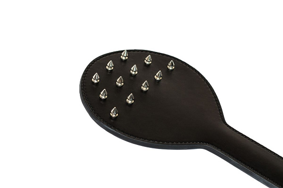 Черная шлепалка Barb с шипами - 30 см. - поливинилхлорид (ПВХ, PVC)