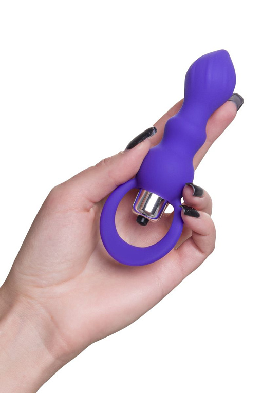 Фиолетовая анальная вибровтулка Curvy - 14 см. - фото 6