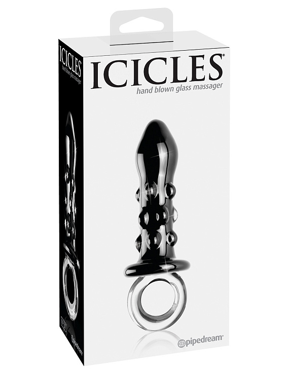 Стеклянный анальный стимулятор ICICLES №37 - 16 см. от Intimcat