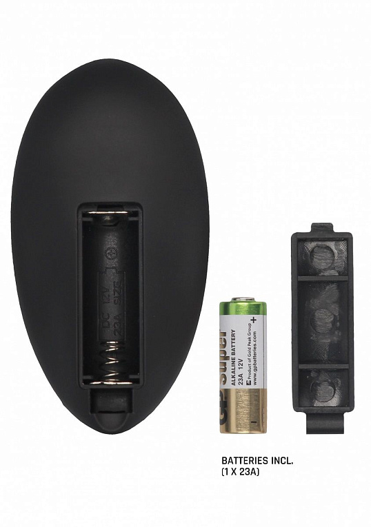 Черный анальный вибромассажер N 81 Rechargeable Remote Controlled Butt Plug - 14 см. Shots Media BV