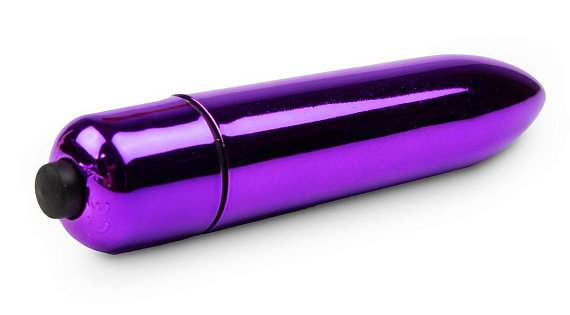 Фиолетовая вибропуля с заостренным кончиком - анодированный пластик (ABS)