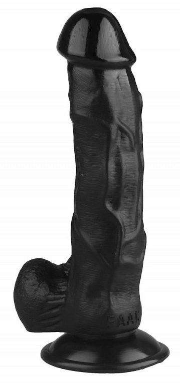 Черный реалистичный фаллоимитатор на присоске - 24 см. Сумерки богов