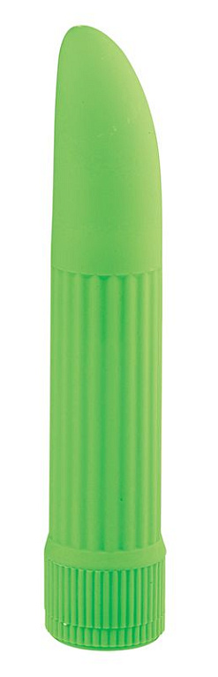 Классический зелёный вибратор BASICX MULTISPEED VIBRATOR GREEN 5INCH - 13 см.