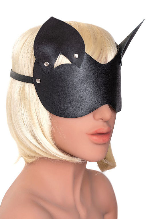 Закрытая черная маска  Кошка от Intimcat