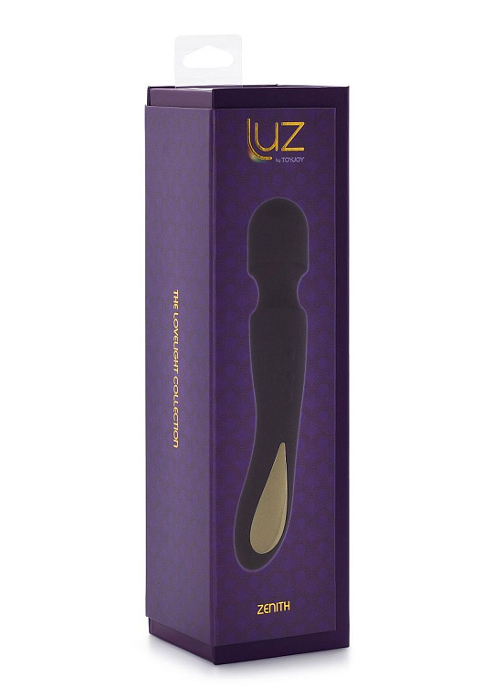Черный wand-вибромассажёр Zenith Massager - 23 см. - силикон