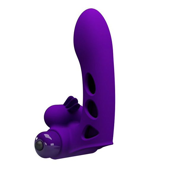 Фиолетовая вибронасадка на палец Orlando - силикон