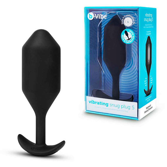 Черная вибропробка для ношения Vibrating Snug Plug 5 - 16,5 см. - силикон