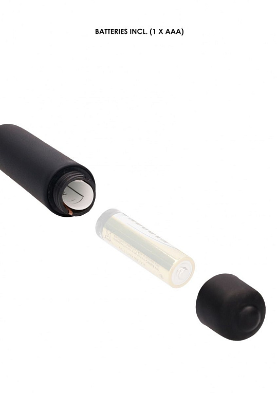 Черный гладкий стимулятор уретры с вибрацией Silicone Vibrating Bullet Plug Extra Long - силикон