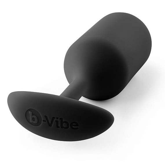 Чёрная пробка для ношения B-vibe Snug Plug 3 - 12,7 см. - силикон