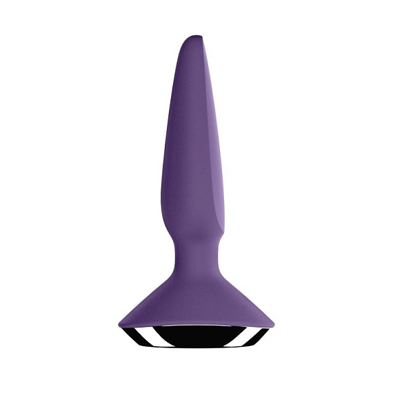 Фиолетовая анальная пробка с вибрацией Satisfyer Plug-ilicious 1 - 13,5 см. Satisfyer