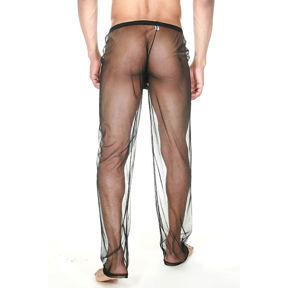Прозрачные мужские брюки свободной посадки - 85% полиамид, 15% эластан