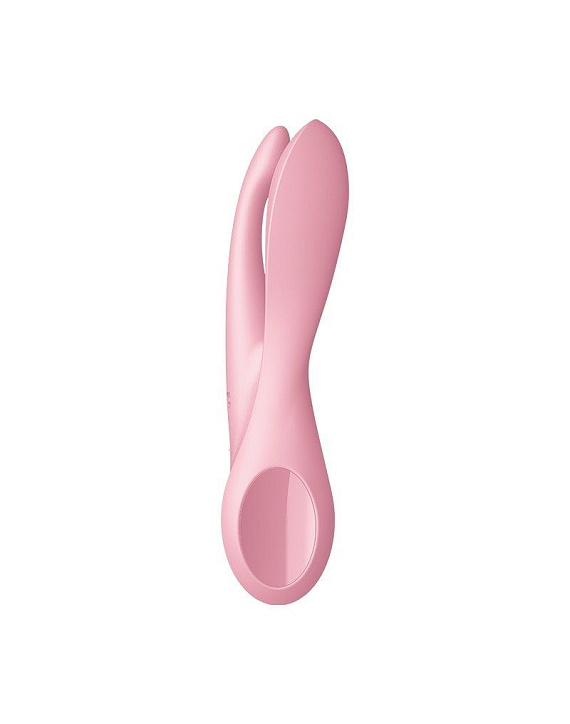 Розовый вибратор Threesome 1 с  пальчиками от Intimcat