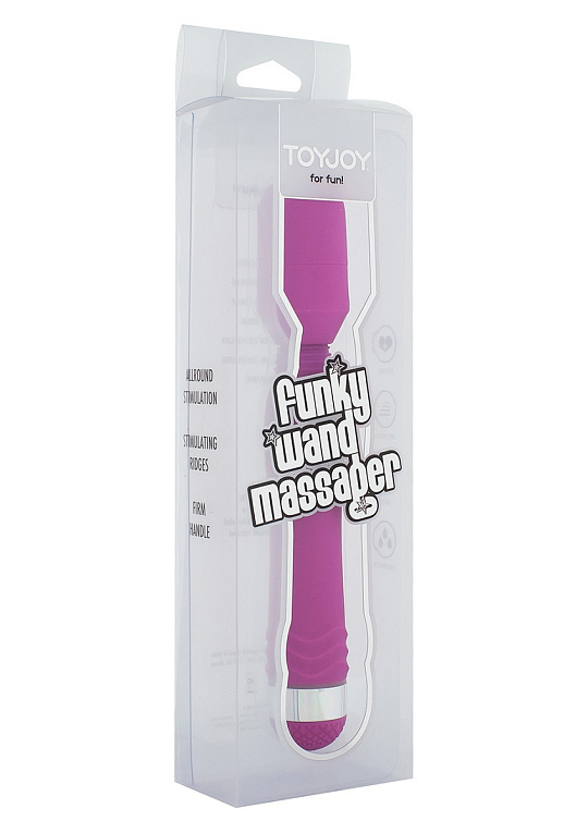 Лиловый массажер FUNKY WAND MASSAGER - 20 см. - анодированный пластик (ABS)