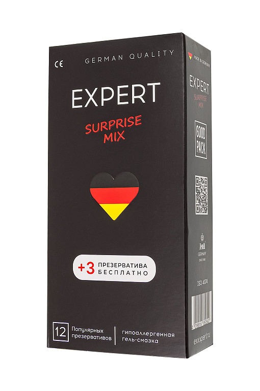 Презервативы EXPERT Surprise Mix - 12 шт.(+3 )