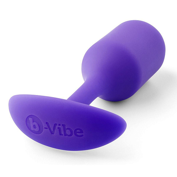 Фиолетовая пробка для ношения B-vibe Snug Plug 2 - 11,4 см. - силикон