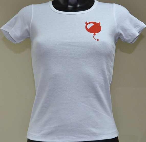 Женская футболка с логотипом  Поставщик счастья - хлопок