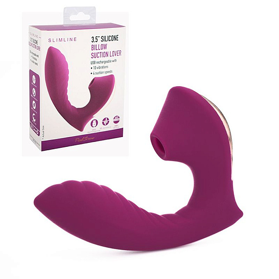 Фиолетовый вибромассажёр с вакуумной стимуляцией Vaginal   Suction Lover - силикон