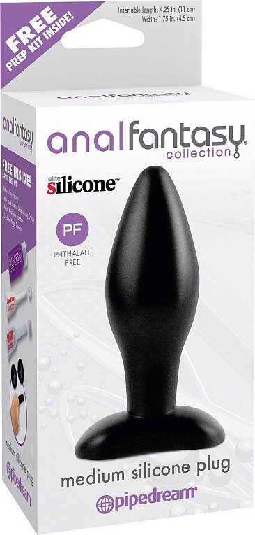 Анальная конусообразная пробка Medium Silicone Plug - 13 см. от Intimcat