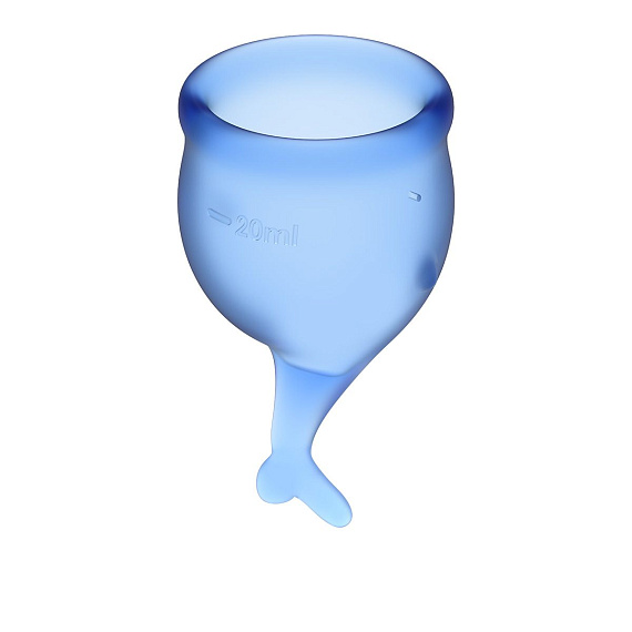 Набор синих менструальных чаш Feel secure Menstrual Cup - силикон