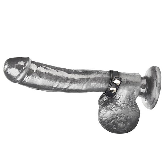 Кольцо на пенис SNAP COCK RING из искусственной кожи на клепках от Intimcat