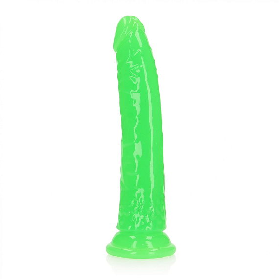 Зеленый люминесцентный фаллоимитатор на присоске - 22 см. - фото 5