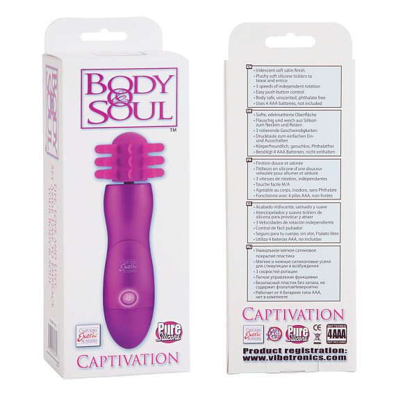 Ярко-розовый вибратор Body   Soul Captivation с вращающимся наконечником California Exotic Novelties