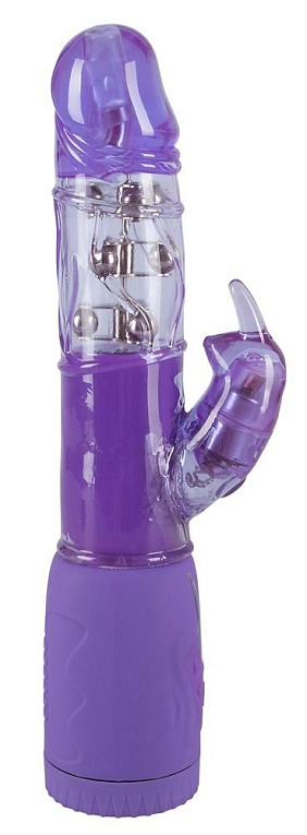 Фиолетовый вибратор хай-тек Control Me Rabbit с пультом ДУ - 24 см. - поливинилхлорид (ПВХ, PVC)