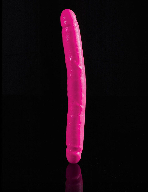 Двухголовый розовый фаллоимитатор Double Dillio - 30,5 см. от Intimcat