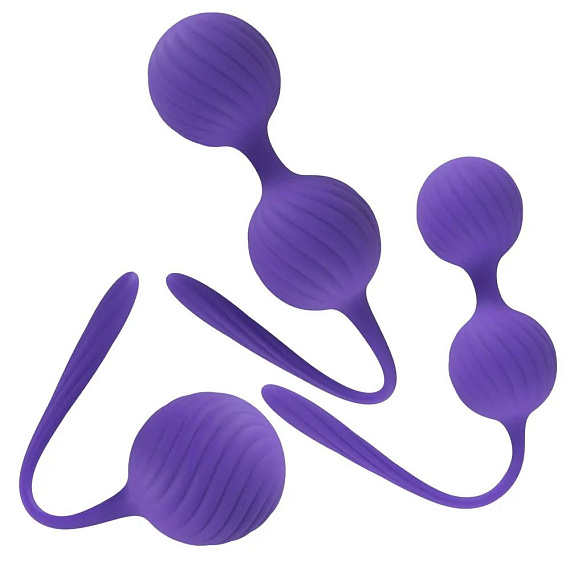 Фиолетовый набор вагинальных шариков 3 Kegel Training Balls от Intimcat