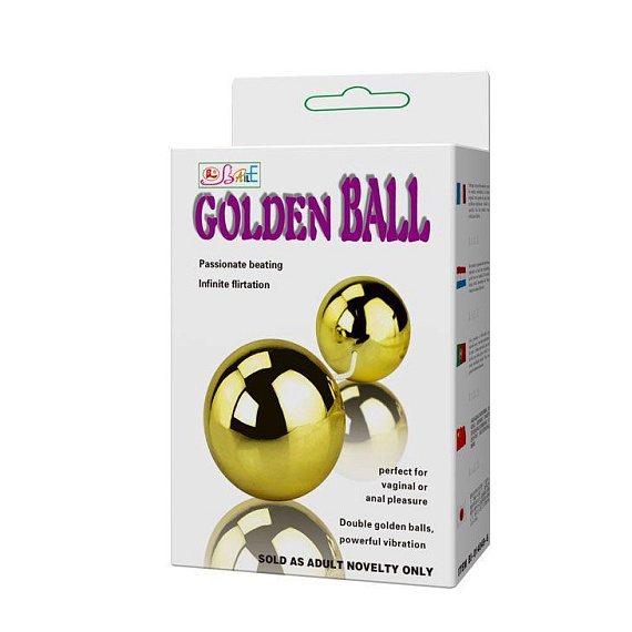 Золотистые шарики с вибрацией Goden Balls - фото 6