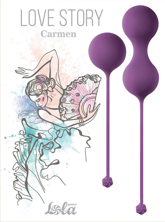 Набор фиолетовых вагинальных шариков Love Story Carmen - фото 6