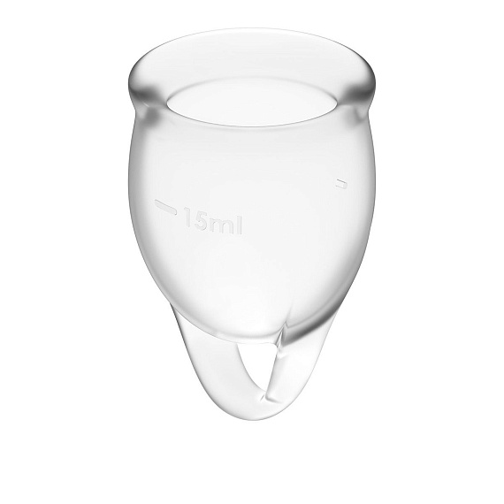 Набор прозрачных менструальных чаш Feel confident Menstrual Cup - силикон