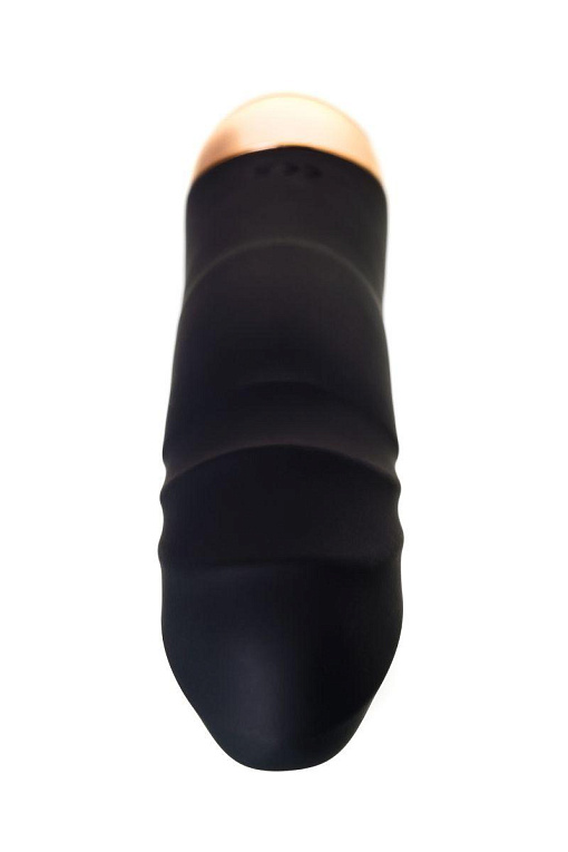 Чёрный вибратор WANAME Storm со стимулирующими рёбрами - 22,5 см. - фото 6