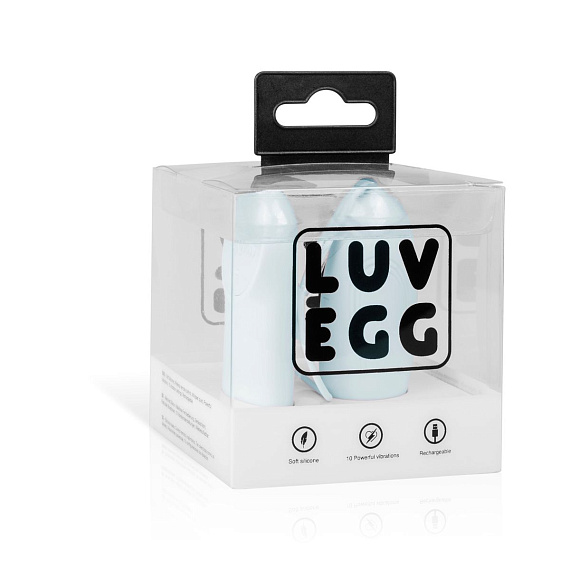 Нежно-голубое виброяйцо LUV EGG с пультом ДУ EDC Wholesale