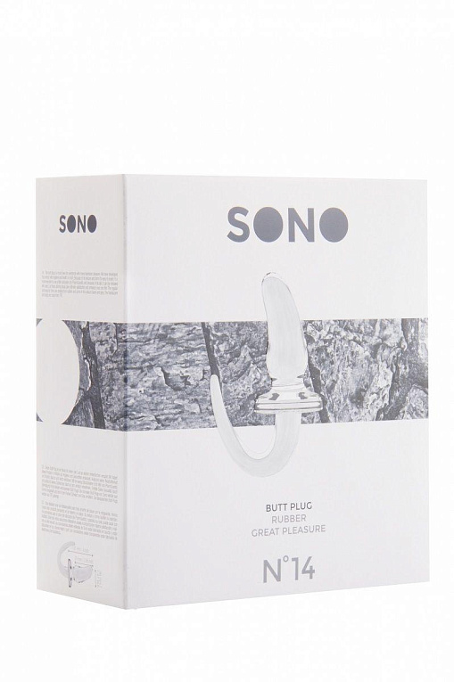 Прозрачная анальная пробка SONO №14 - Термопластичная резина (TPR)