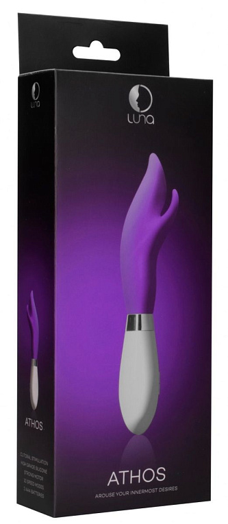 Фиолетовый вибратор-кролик Athos - 22 см. - силикон
