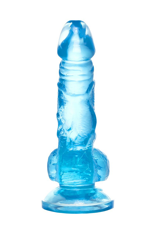 Голубой реалистичный фаллоимитатор Indy - 15,8 см. A-toys