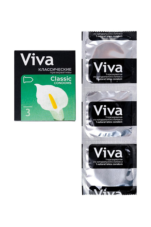 Классические гладкие презервативы VIVA Classic - 3 шт. - фото 6