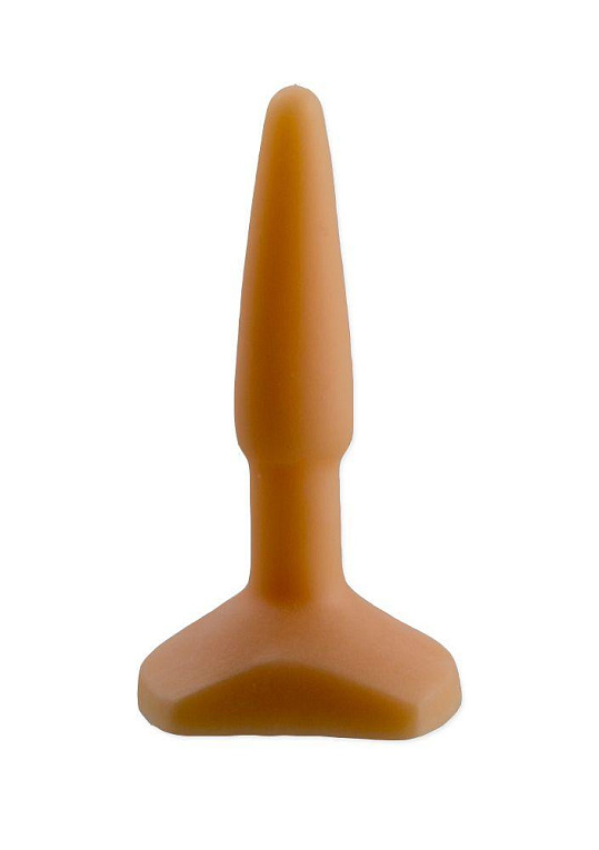 Оранжевый анальный стимулятор Small Anal Plug flash - 12 см. - эластомер (полиэтилен гель)