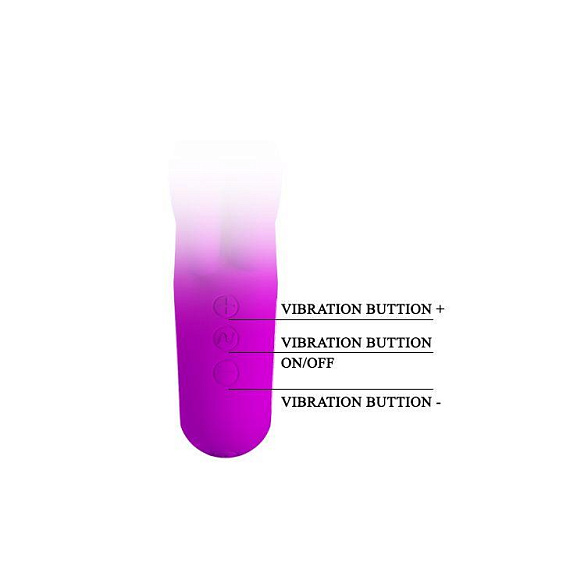 Фиолетовый вибратор Valentine с клиторальным отростком - 15,4 см. - фото 6