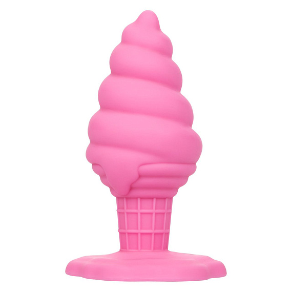 Розовая анальная пробка в виде мороженого Yum Bum Ice Cream Cone Butt Plug - 9,5 см. - фото 8