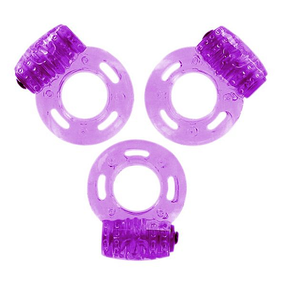 Набор из трех виброколец Pleasure Rings Purple