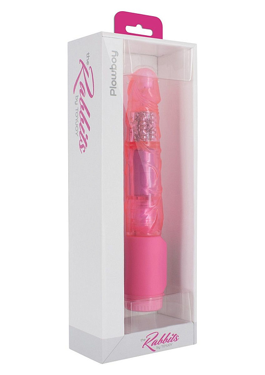 Розовый вибратор PLOWBOY ROTATING VIBRATOR - 22 см. от Intimcat