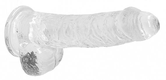 Прозрачный фаллоимитатор Realrock Crystal Clear 8 inch - 21 см. - термопластичный эластомер (TPE)