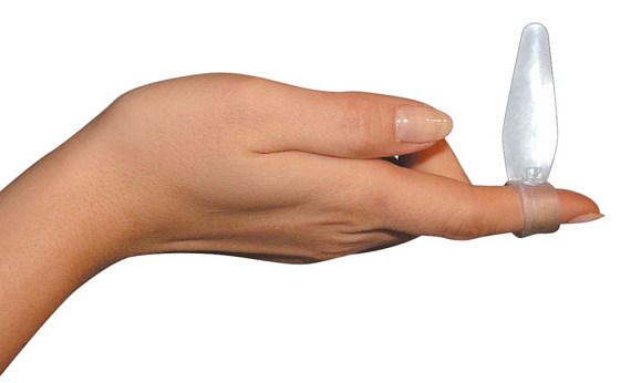 Прозрачный анальный массажер с кольцом - 5 см. от Intimcat