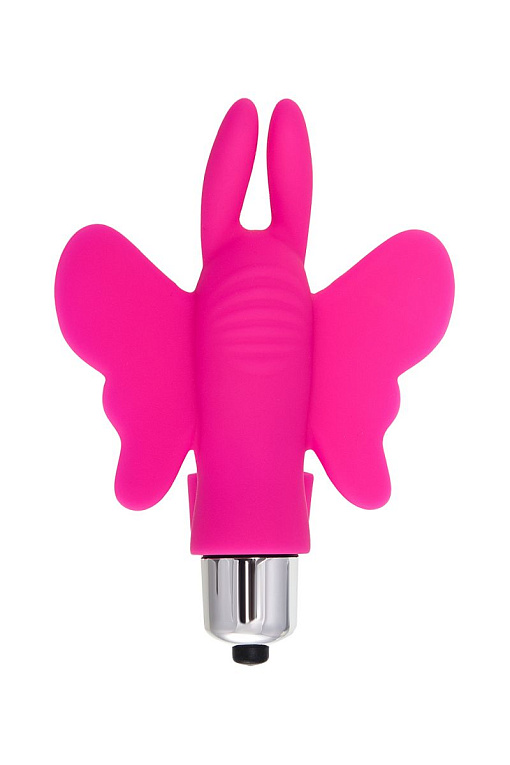 Розовая вибронасадка-бабочка на палец Eromantica Butterfly - силикон