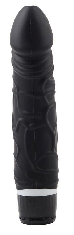Черный вибратор-реалистик Thick Realistic Dildo - 19,5 см. от Intimcat
